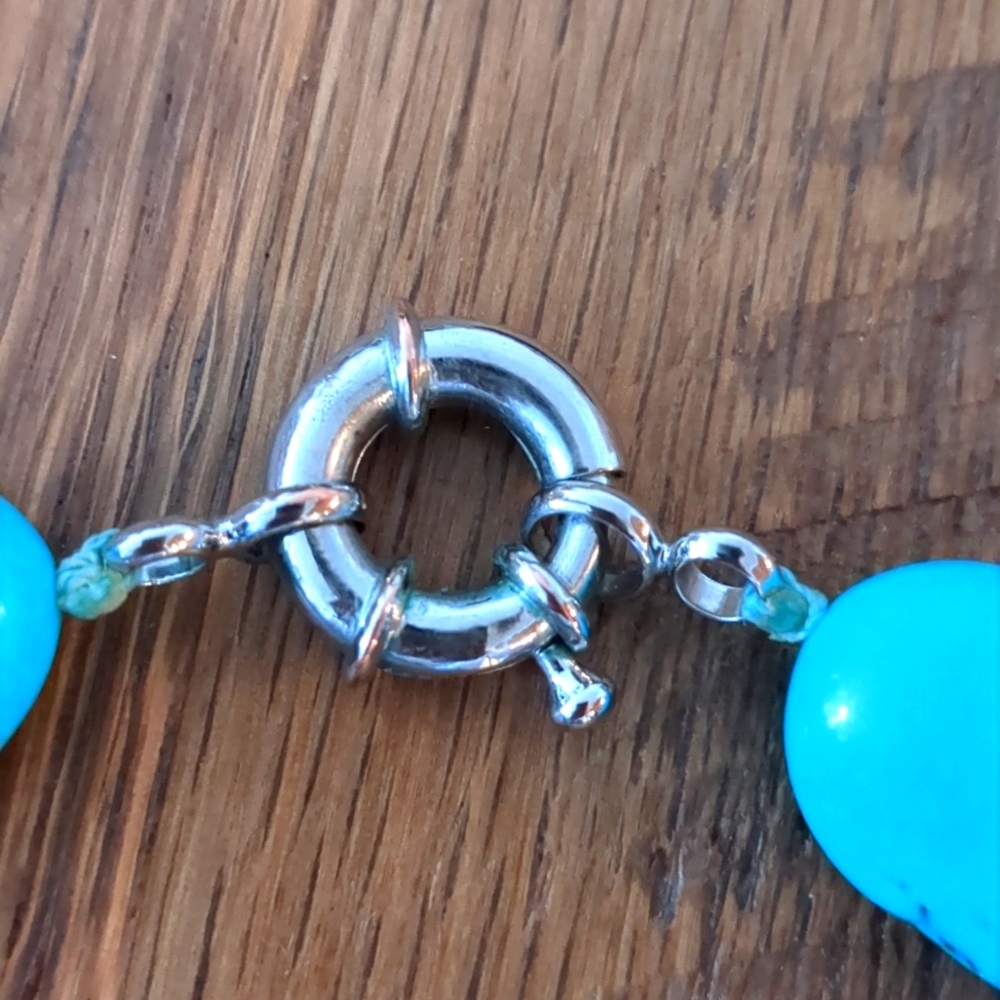 Turquoise Multi Strand Statement Necklace - image 2